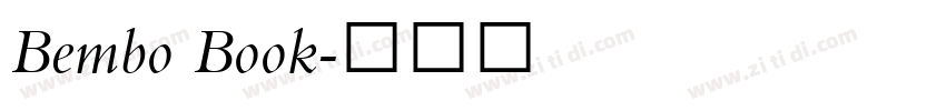 Bembo Book字体转换
